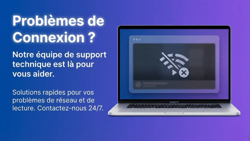 Problème de fonctionnement de IPTV Smarters Pro sur Mac affiché sur un MacBook